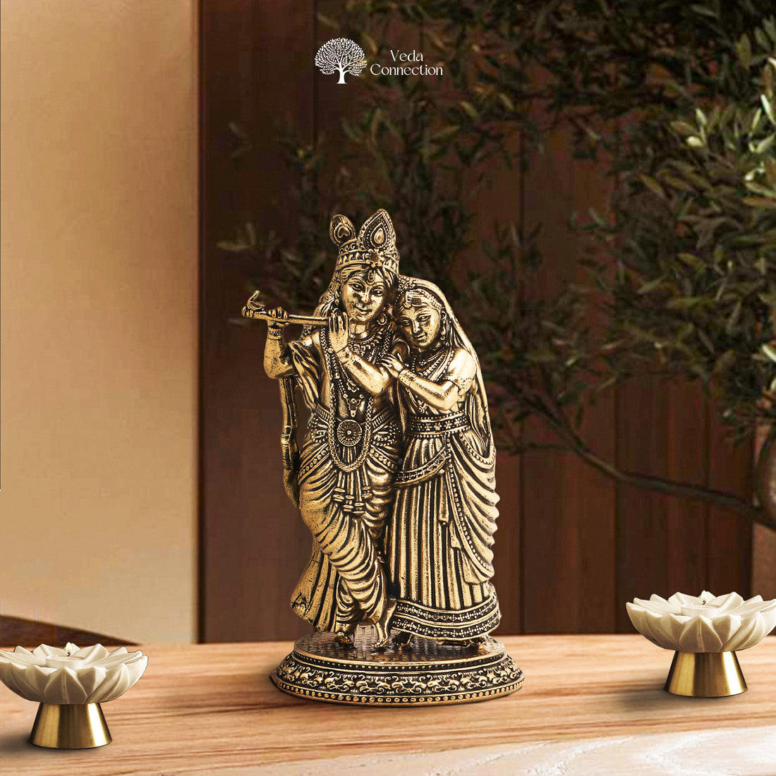 Brass Radha Krishna Idol