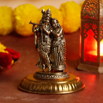 Brass Radha Krishna Idol