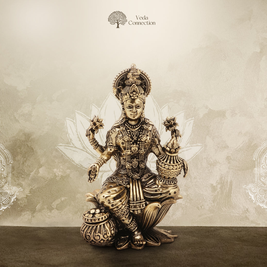 Brass Lakshmi Ji Idol | Wealth & Divine Grace for Home & Office