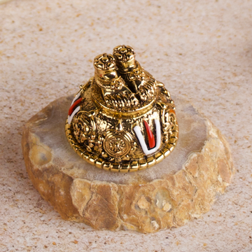 Gold Plated Balaji Charan | Divine 2-Inch Car Dashboard Idol