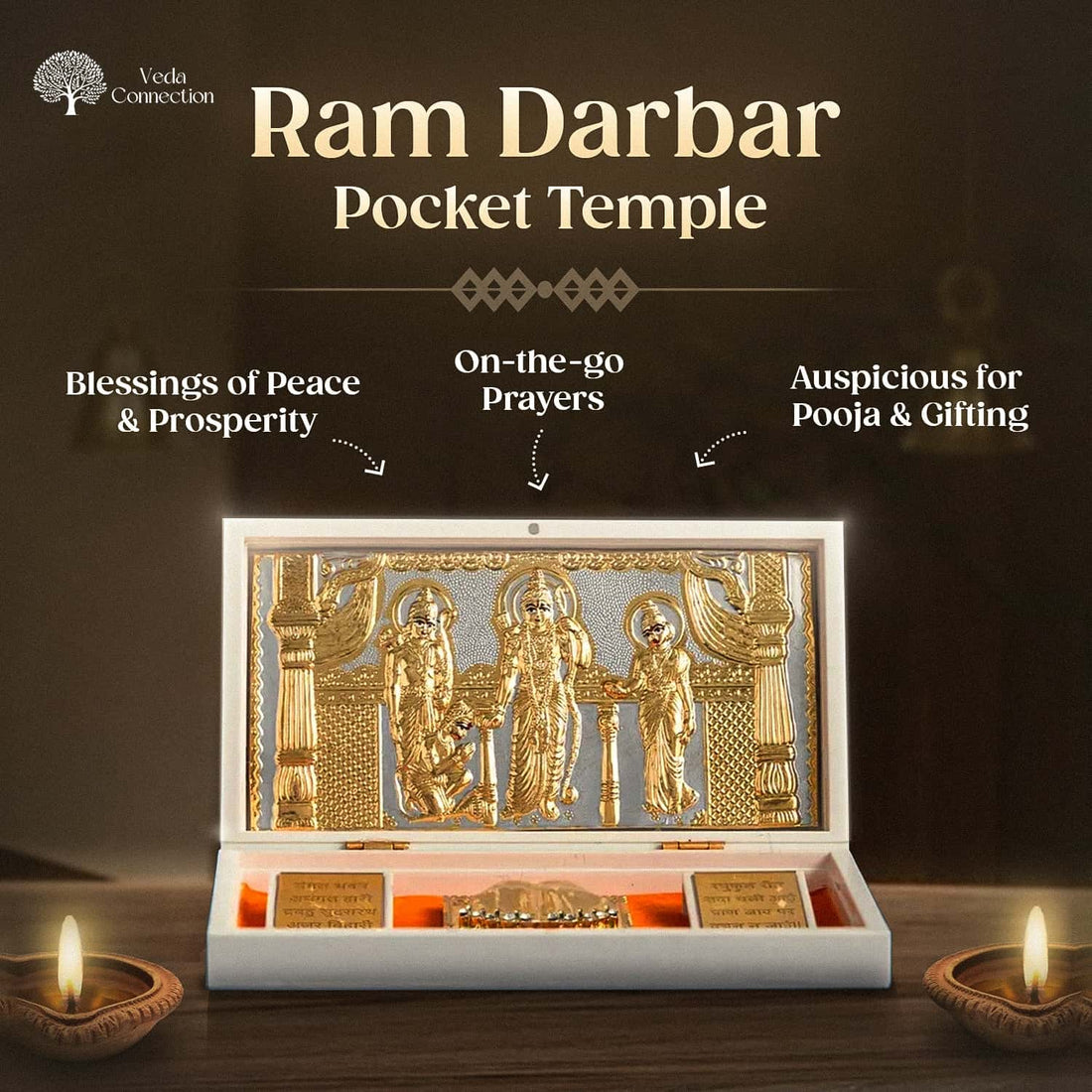Ram Darbar Pocket Temple 24 Karat Gold Coated