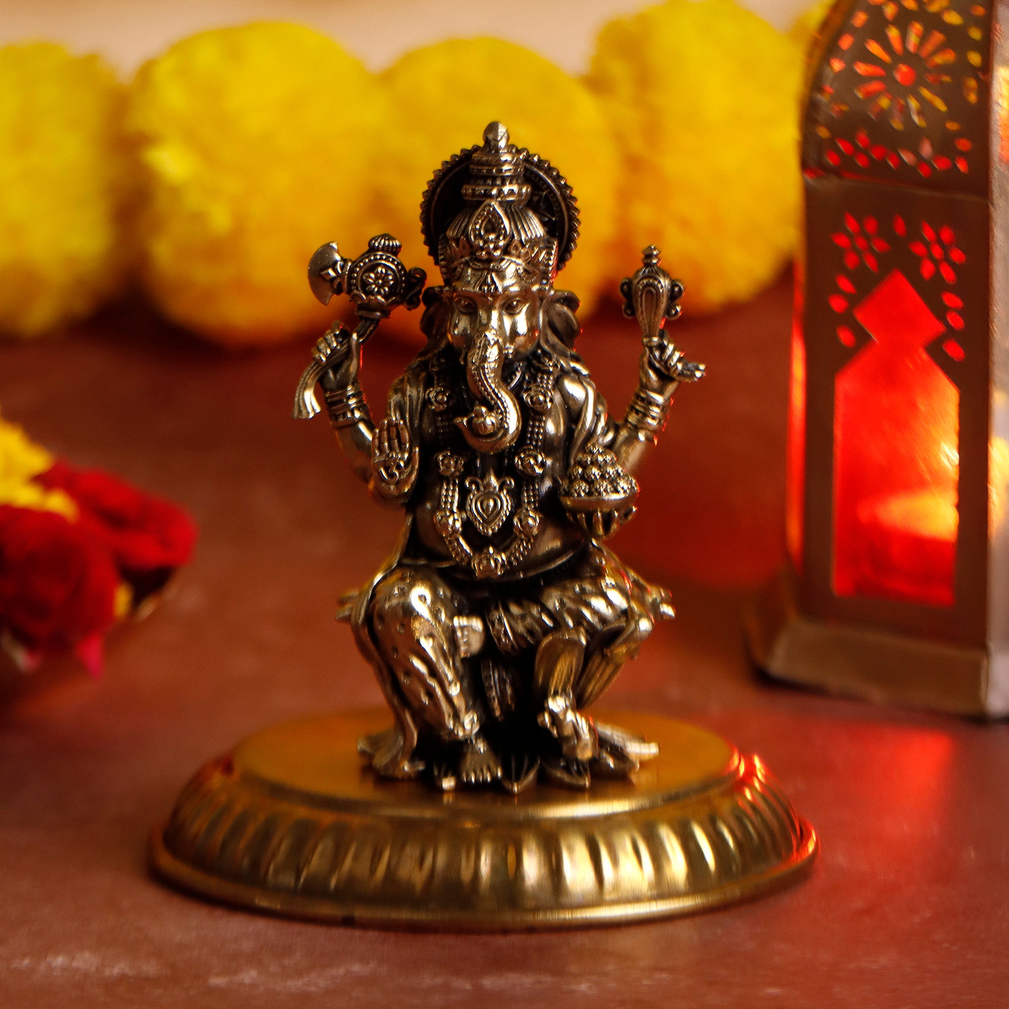 Brass Ganesha Idol