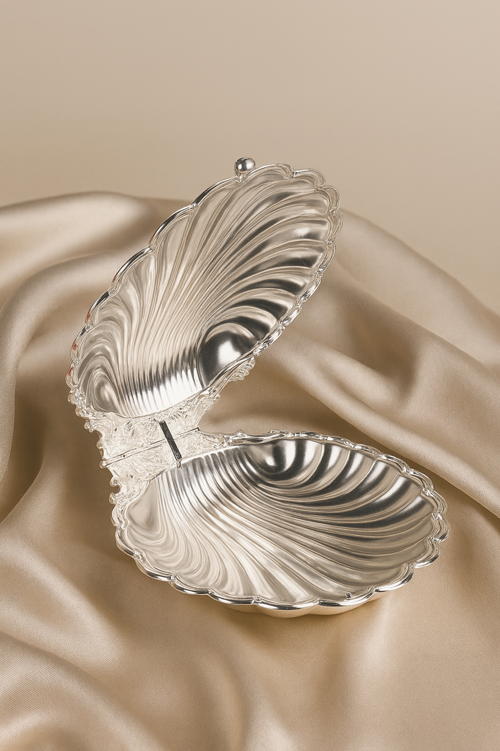 Shell Shaped Silver Dry Fruit Platter