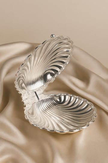 Shell Shaped Silver Dry Fruit Platter