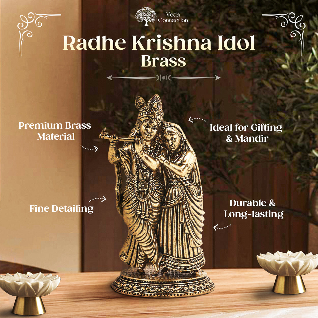 Brass Radhe Krishna Murti