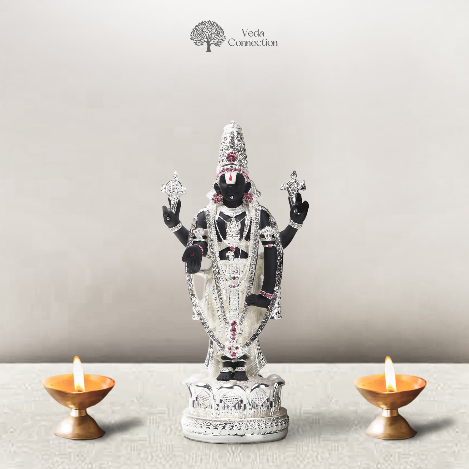 Silver Plated Tirupati Balaji Idol