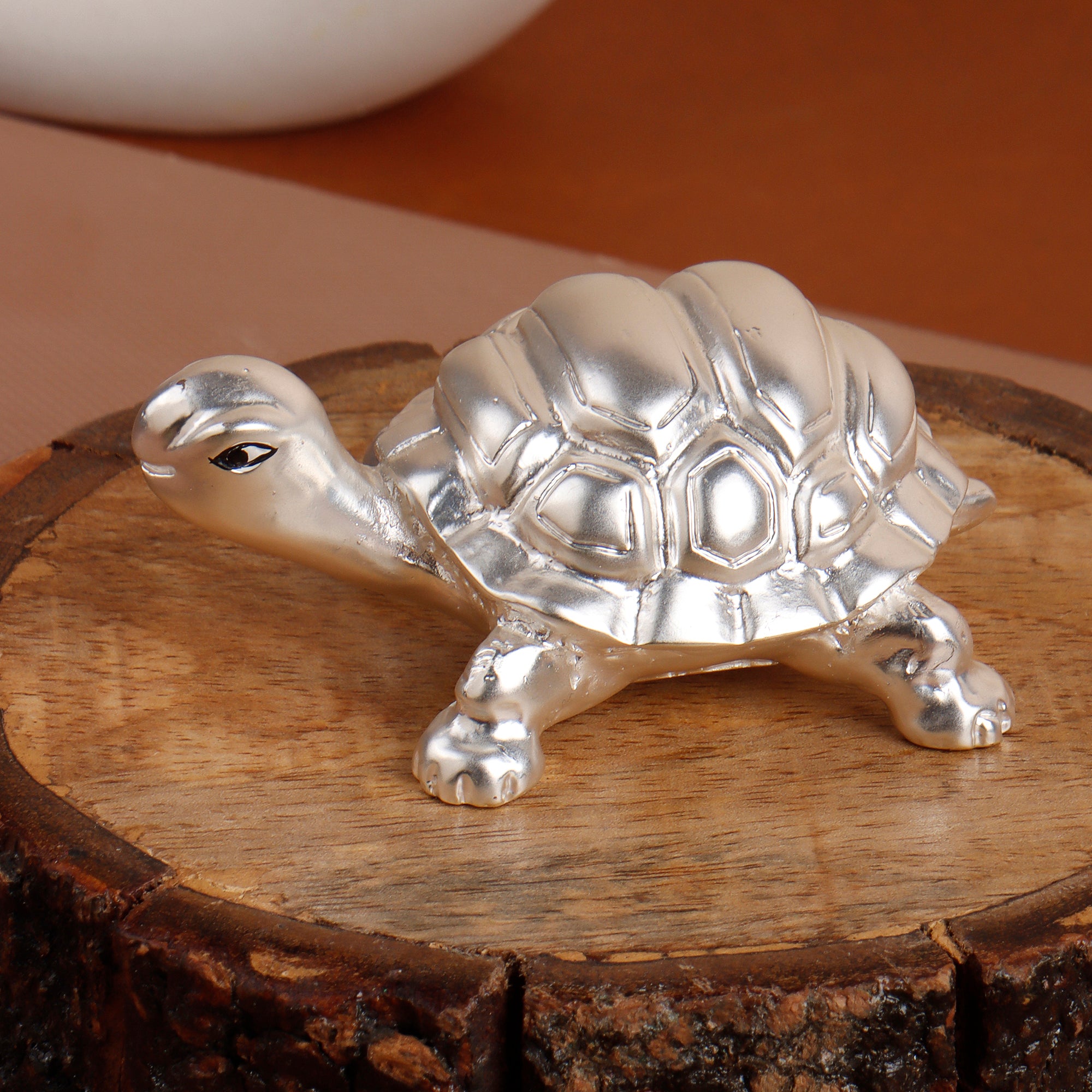 999 Silver Plated Vastu Tortoise Idol for Good Luck & Positive Energy