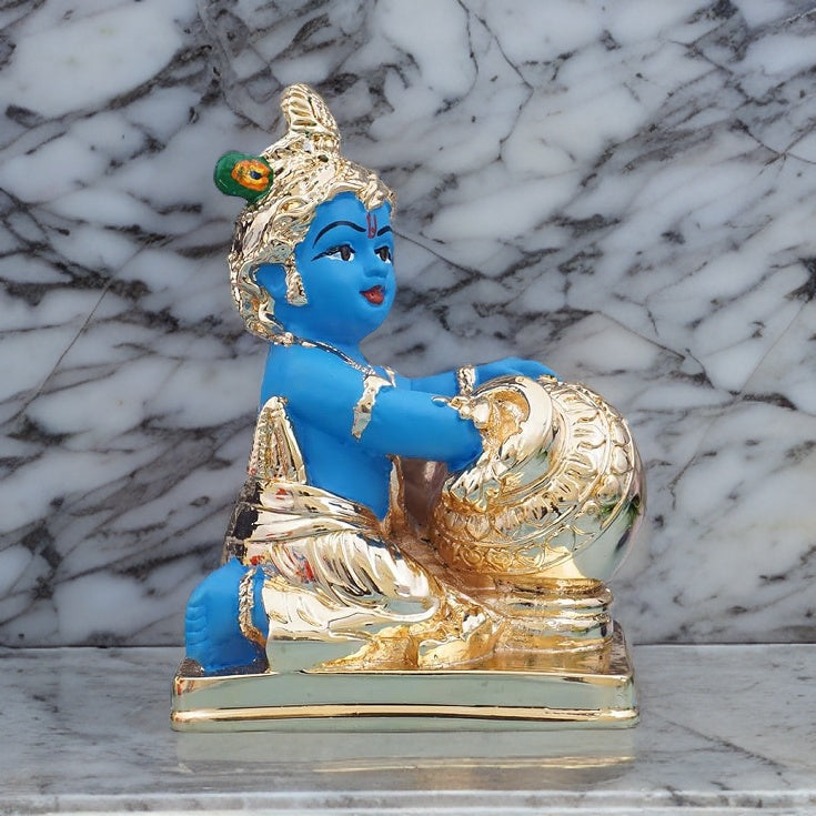 Krishna Laddoo Gopal 24 Karat Gold Plated Idol