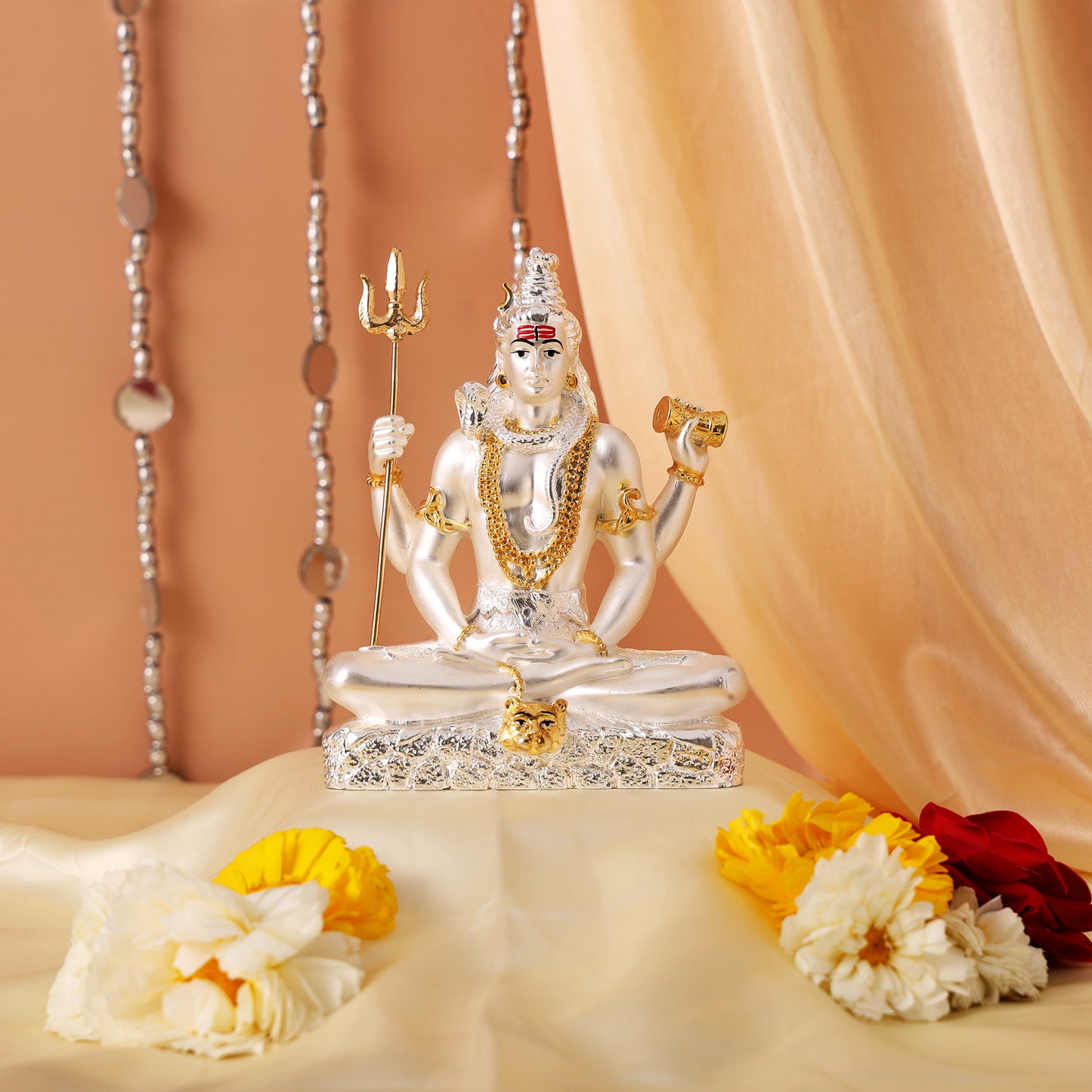 Lord Shiv Murti - 999 Silver Plated