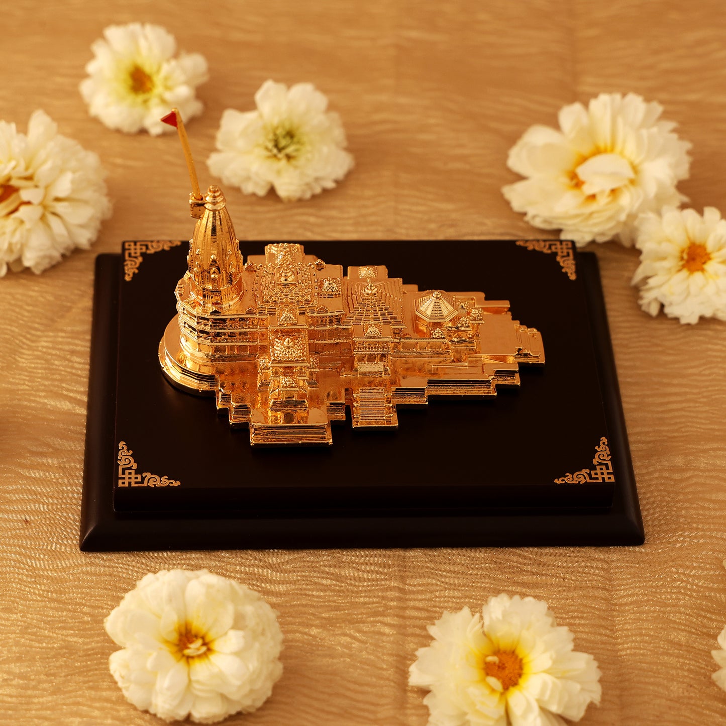 Shri Ram Mandir 3D Model 24K Gold Plated 3D Model Janmabhoomi Temple Replica