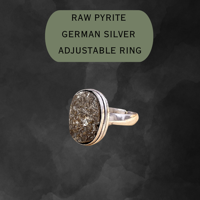 Pyrite Stone Ring for Men and Women