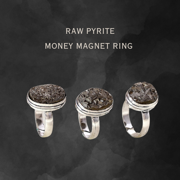 Pyrite Stone Ring for Men and Women