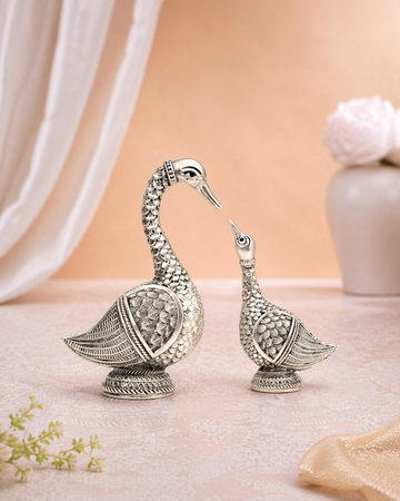 Swan Pair Idol 999 Silver Plated - Symbol of Love & Affection