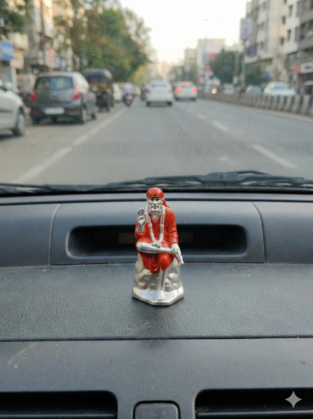 Sai Baba Idol 4 inches - Silver Plated