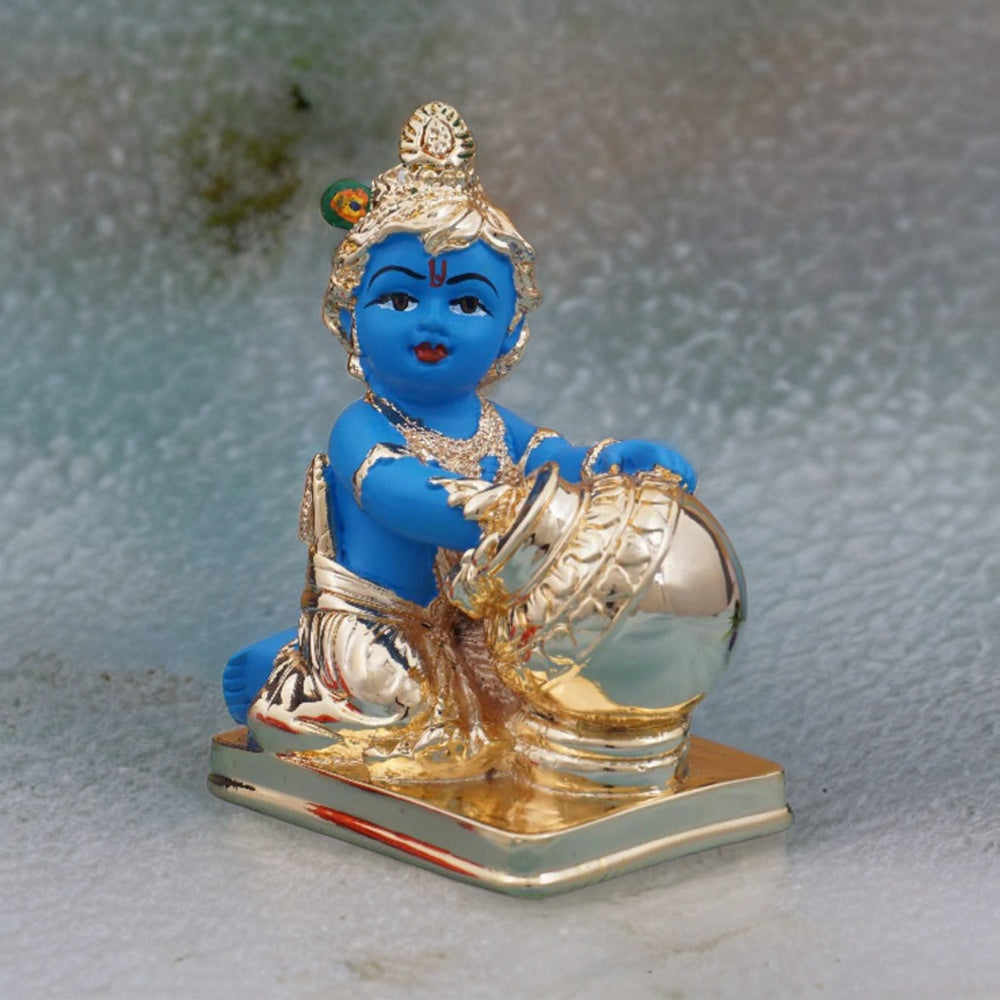 Krishna Laddoo Gopal 24 Karat Gold Plated Idol