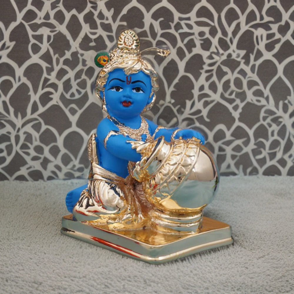 Krishna Laddoo Gopal 24 Karat Gold Plated Idol