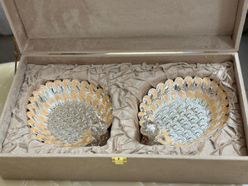 Peacock / Ganesh Silver Platter in Velvet Box | Premium Bulk Corporate, Wedding & Festive Gifting