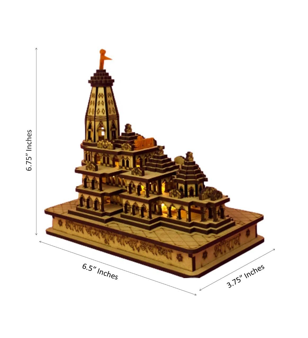 Shri Ram Mandir Model 3D Wooden Janmabhoomi Replica Made in Bharat