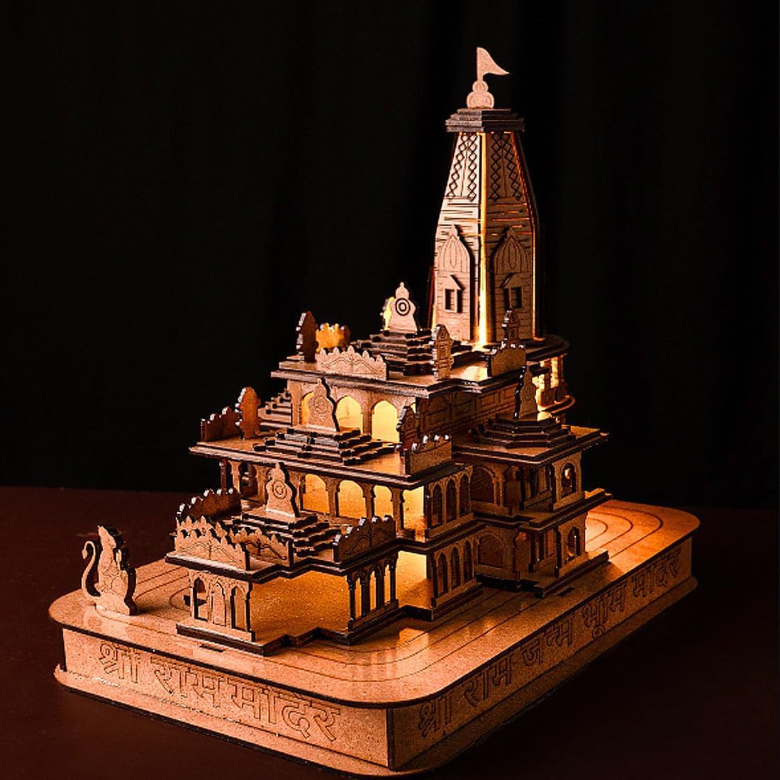 Shri Ram Mandir Model 3D Wooden Janmabhoomi Replica Made in Bharat