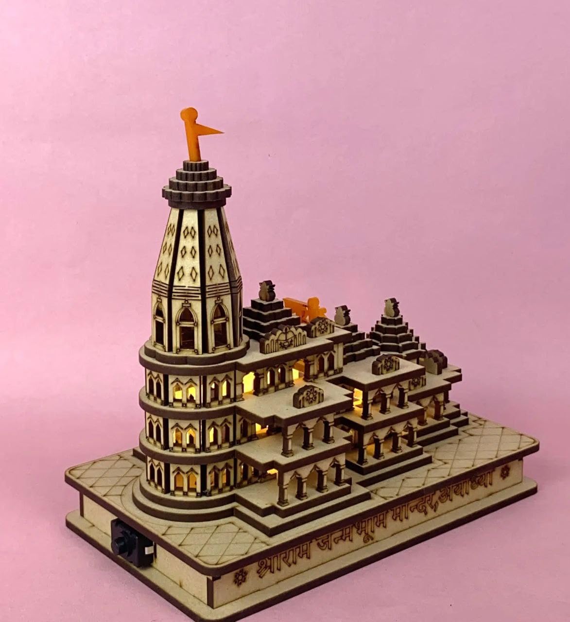 Shri Ram Mandir Model 3D Wooden Janmabhoomi Replica Made in Bharat