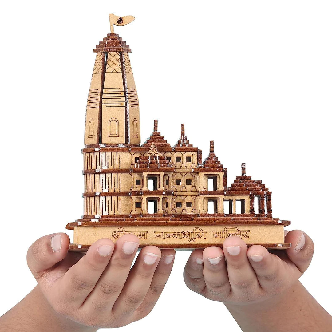 Shri Ram Mandir Model 3D Wooden Janmabhoomi Replica Made in Bharat