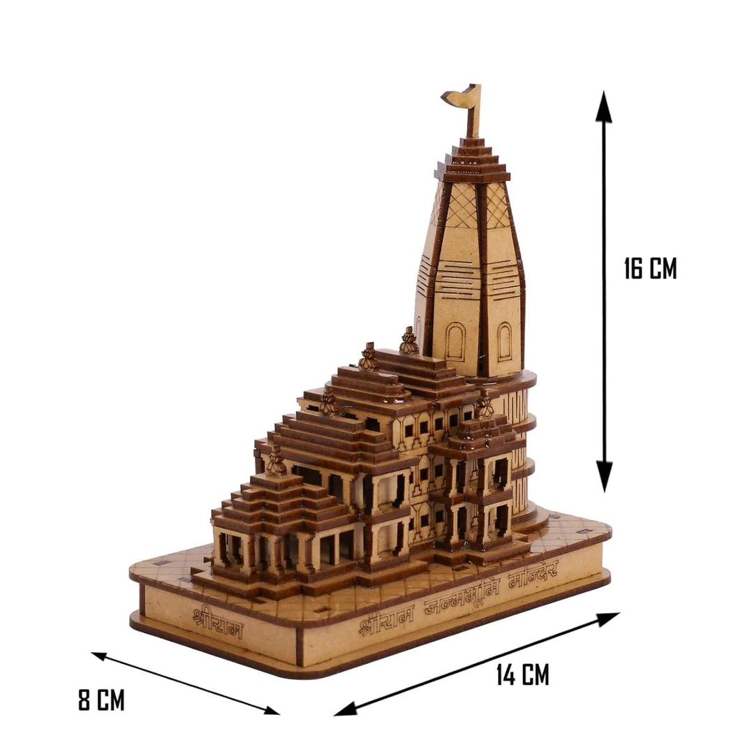 Shri Ram Mandir Model 3D Wooden Janmabhoomi Replica Made in Bharat