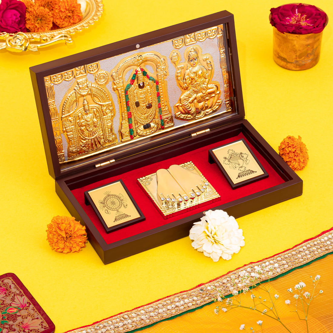 Balaji Pocket Temple Mandir 24 Karat Gold Plated